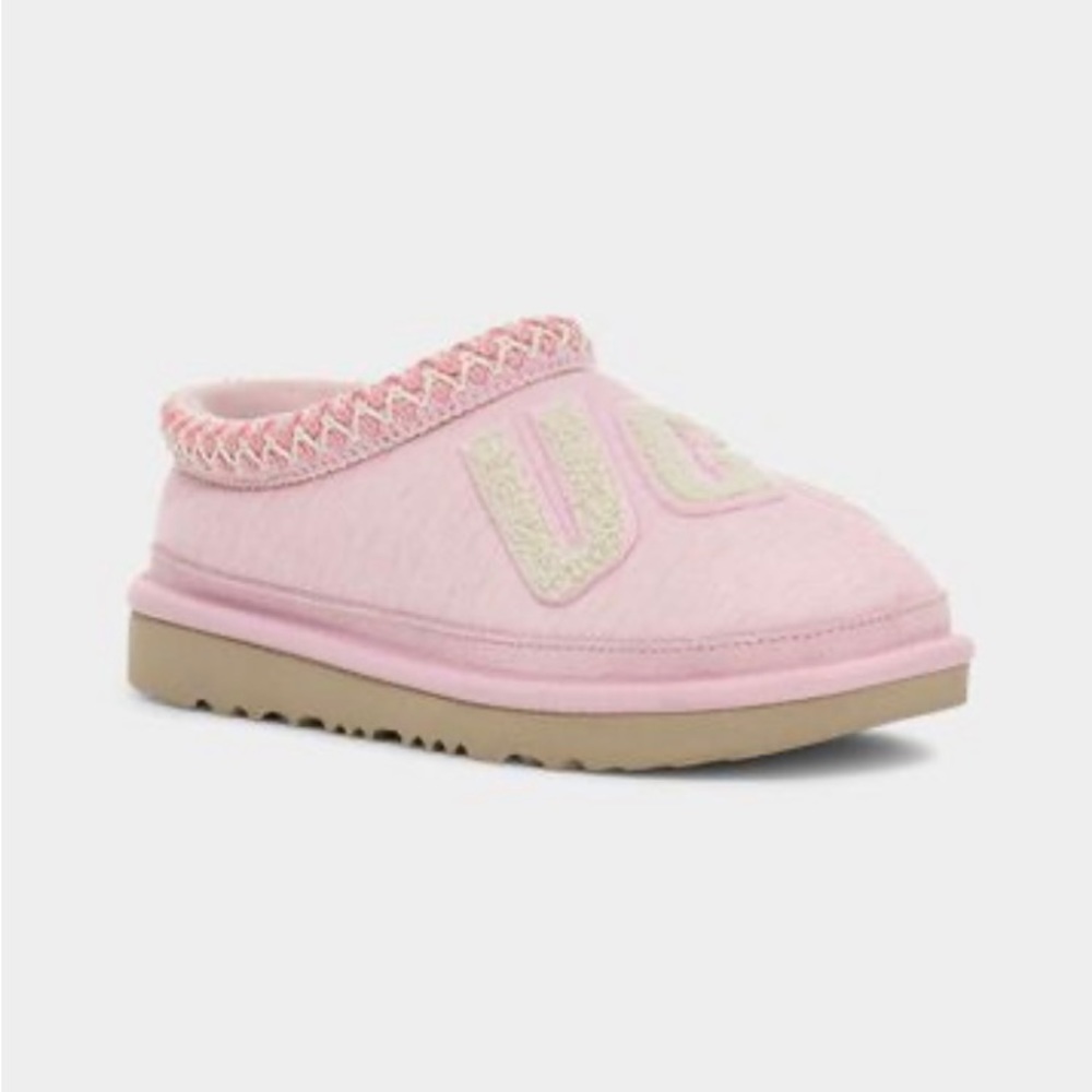 NWT - UGG Tasman Fur Jersey Cozy 5Y (Pink Mist) -Adorable! - NIB